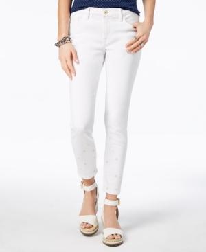 Tommy Hilfiger Skinny Embroidered Ankle Jeans