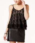 Lily Black Juniors' Strappy Lace Top