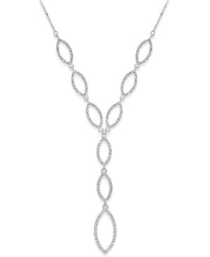 Inc International Concepts Silver-tone Pave Navette Lariat Necklace, Only At Macy's