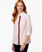 Tommy Hilfiger Ruffle Front Button-down Shirt