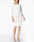 Calvin Klein Split-sleeve Scuba Sheath Dress