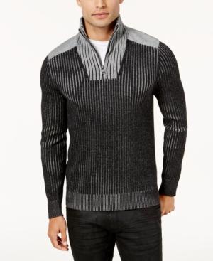 Inc International Concepts Men's Colorblocked Quarter-zip Sweater-jacket, Created For Macy's