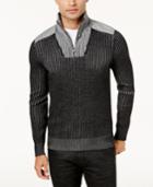 Inc International Concepts Men's Colorblocked Quarter-zip Sweater-jacket, Created For Macy's