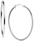 Giani Bernini Small Polished Tube Oval Hoop Earrings In Sterling Silver, Created For Macy's