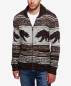 Lucky Brand Men's Zip-front Bear Cardigan