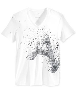 Armani Exchange Men's Pixelated Side Logo T-shirt