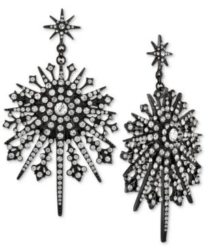Rachel Rachel Roy Black-tone Pave Starburst Drop Earrings