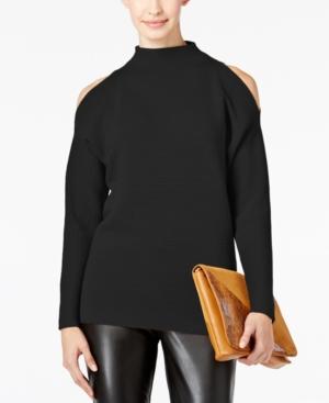 Alfani Prima Cold-shoulder Mock-neck Sweater, Only At Macy's