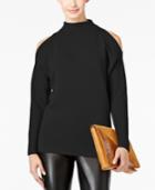 Alfani Prima Cold-shoulder Mock-neck Sweater, Only At Macy's