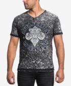Affliction Men's Tried Attack Cotton Reversible Graphic-print V-neck T-shirt