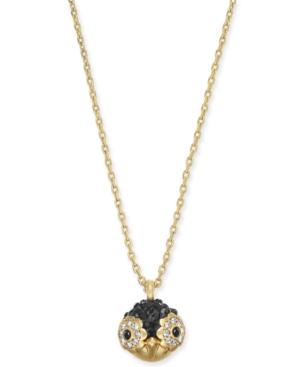 Kate Spade New York Gold-tone Pave Penguin Pendant Necklace, 16 + 3 Extender