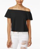 Guess Amore Printed Off-the-shoulder Top