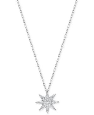 Swarovski Silver-tone Pave Star Pendant Necklace