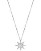 Swarovski Silver-tone Pave Star Pendant Necklace