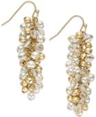 Charter Club Gold-tone Multi-bead Linear Drop Earrings, Only At Macy's