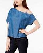 Calvin Klein Jeans One-shoulder Chambray Top