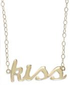 Kiss Pendant Necklace In 14k Gold
