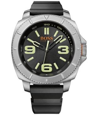 Hugo Boss Men's Boss Orange Sao Paulo Black Silicone Strap Watch 54mm 1513107