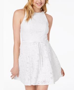 Emerald Sundae Juniors' Burnout Fit & Flare Dress