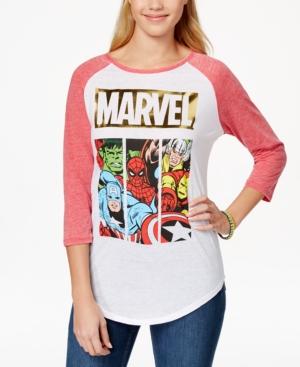 Freeze 24-7 Juniors' Marvel Graphic Baseball T-shirt