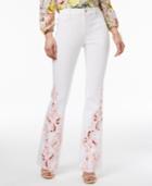 Inc International Concepts Embroidered Curvy Flare-leg Jeans, Only At Macy's