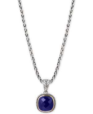 Effy Lapis Lazuli Pendant Necklace (5-1/5 Ct. T.w.) In Sterling Silver & 18k Gold