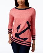 Tommy Hilfiger Anchor-print Long-sleeve Sweater