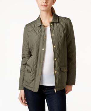 Charter Club Petite Long-sleeve Quilted Jacket, Only At Macy's