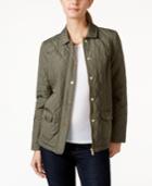 Charter Club Petite Long-sleeve Quilted Jacket, Only At Macy's