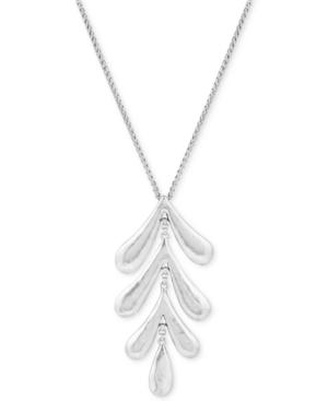 Lucky Brand Silver-tone Leaf Pendant Necklace