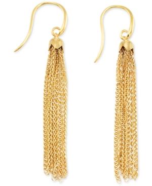 Tassel Drop Earrings In 14k Gold