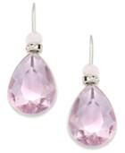 Inc International Concepts Silver-tone Pink Crystal Teardrop Earrings, Only At Macy's