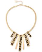 Guess Gold-tone Animal-look Stick Collar Necklace