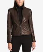 Dkny Plus Size Leather Jacket, Created For Macy's