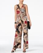 Thalia Sodi Printed Belted Jumpsuit, Only At Macy's