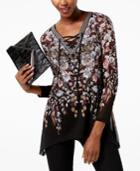 Inc International Concepts Lace-up Tunic, Created For Macy's