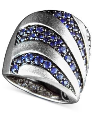 Balissima By Effy Sapphire Stripe Band Ring (2-1/3 Ct. T.w.) In Sterling Silver