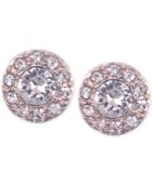 Givenchy Rose Gold-tone Small Pave Stud Earrings