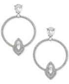 Danori Silver-tone Crystal Circle Drop Earrings, Created For Macy's