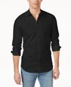 Armani Exchange Men's Textured Non-iron Long-sleeve Shirt