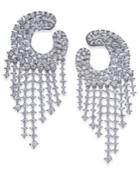 Joan Boyce Silver-tone Crystal Chandelier Earrings