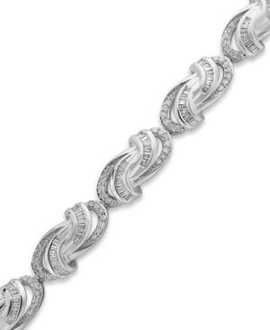 Diamond Swirl Bracelet In Sterling Silver (2 Ct. T.w.)