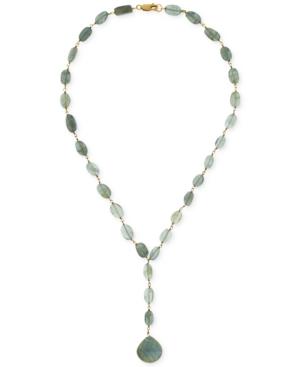 Labradorite Y-necklace (60 Ct. T.w.) In 14k Gold Over Sterling Silver