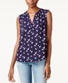 Maison Jules Printed Sleeveless Blouse, Created For Macy's