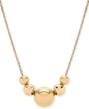 Floating Bead 17 Statement Necklace In 14k Gold