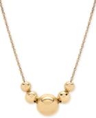 Floating Bead 17 Statement Necklace In 14k Gold