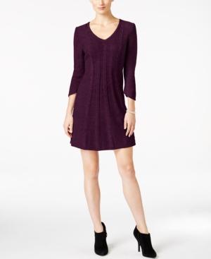 Ny Collection Petite Cable-knit Sweater Dress