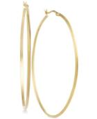Polished Hoop Earrings In 14k Gold Vermeil Over Sterling Silver