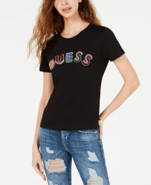 Guess Embellished Cotton Graphic T-shirt