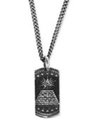 King Baby Men's Eye Of Providence Dog Tag 24 Pendant Necklace In Sterling Silver